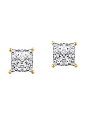 white gold plated studs earring - 11360461 - Standard Image - 3