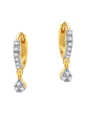 white gold plated studs earring - 11360461 - Standard Image - 6