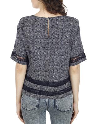 blue rayon printed top - 11362177 - Standard Image - 3