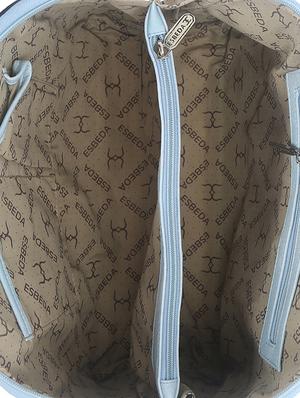 powder blue faux leather handbag - 11369666 - Standard Image - 3