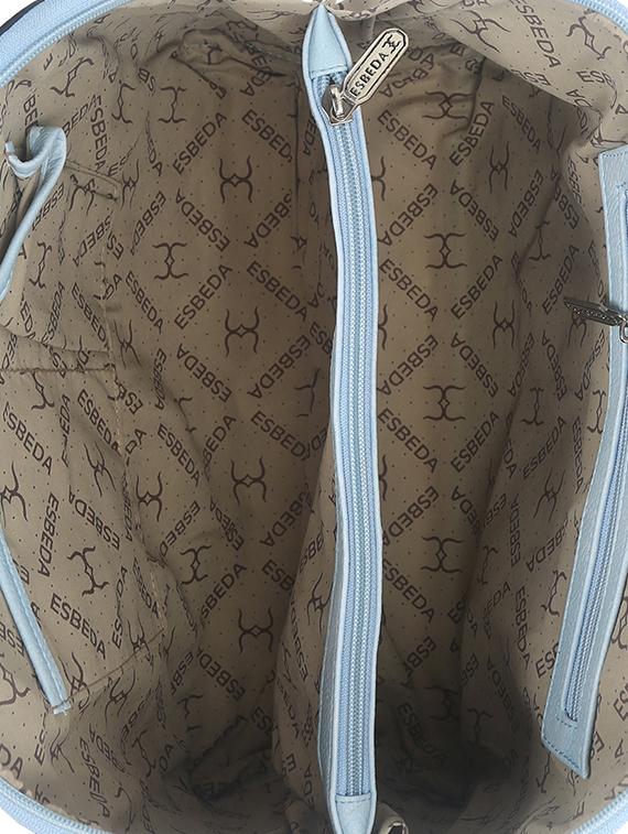 powder blue faux leather handbag - 11369666 - Zoom Image - 3