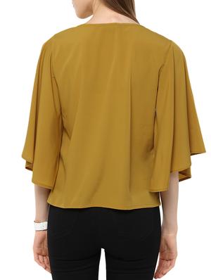 yellow crepe regular top - 11375198 - Standard Image - 3