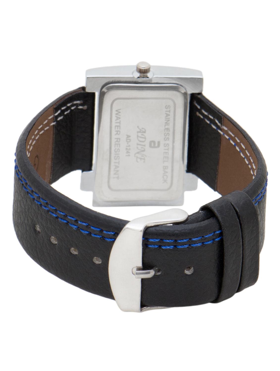 black leather analog wrist watch - 11375992 - Zoom Image - 3