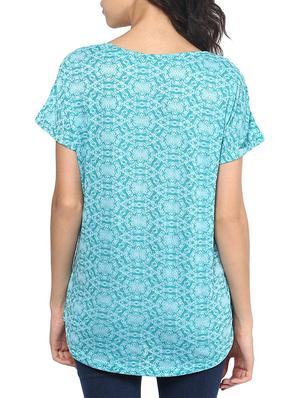 green color, cotton printed top - 11378752 - Standard Image - 3