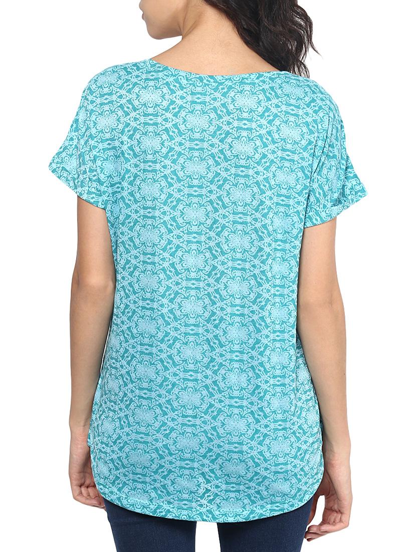 green color, cotton printed top - 11378752 - Zoom Image - 3