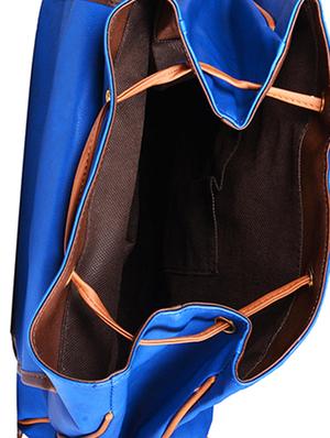 blue leather regular backpack - 11383060 - Standard Image - 3