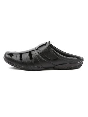 black leather slippers - 11398659 - Standard Image - 3