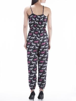 animal printed full leg jumpsuit - 11401867 - Standard Image - 3