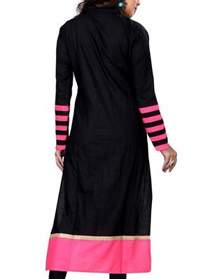 black cotton kurta - 11403357 - Standard Image - 3