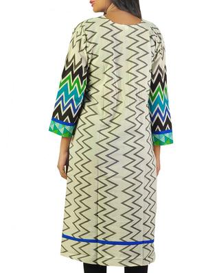 multi colored printed cotton kurta - 11405615 - Standard Image - 3