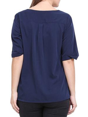 navy blue casual top - 11409116 - Standard Image - 3