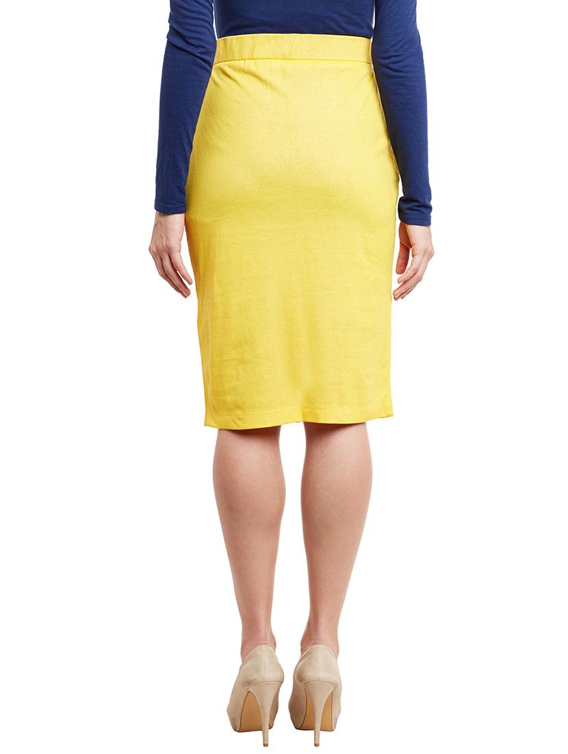 yellow cotton pencil skirts - 11428282 - Zoom Image - 3