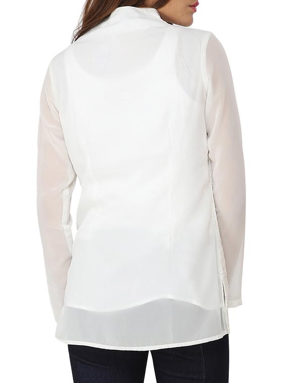 white georgette regular shirt - 11429222 - Zoom Image - 3
