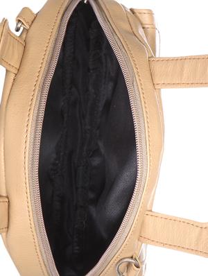 solid dark beige leatherette pouch - 11429611 - Standard Image - 3