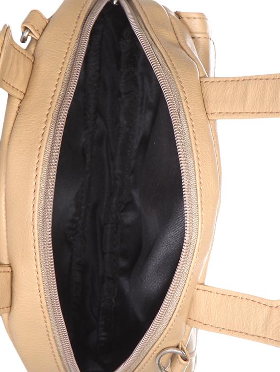 solid dark beige leatherette pouch - 11429611 - Zoom Image - 3