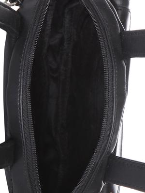 solid black leatherette handbag - 11429613 - Standard Image - 3