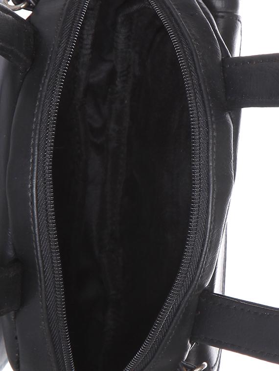 solid black leatherette sling bag - 11429678 - Zoom Image - 3