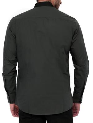 grey cotton casual shirt - 11429759 - Standard Image - 3