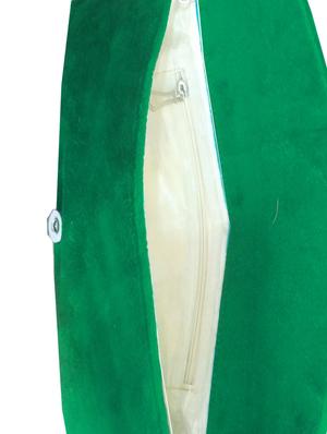 green embellished velvet clutch - 11432328 - Standard Image - 3