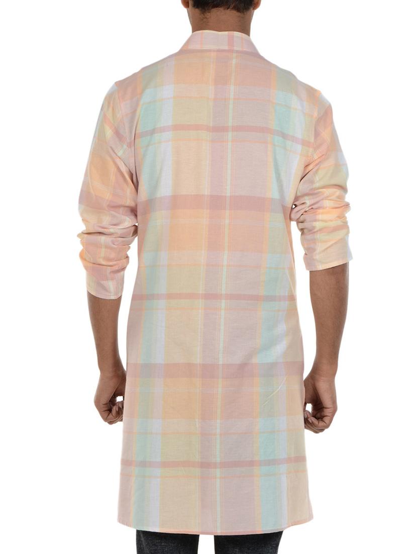 multi colored cotton kurta - 11438334 - Zoom Image - 3