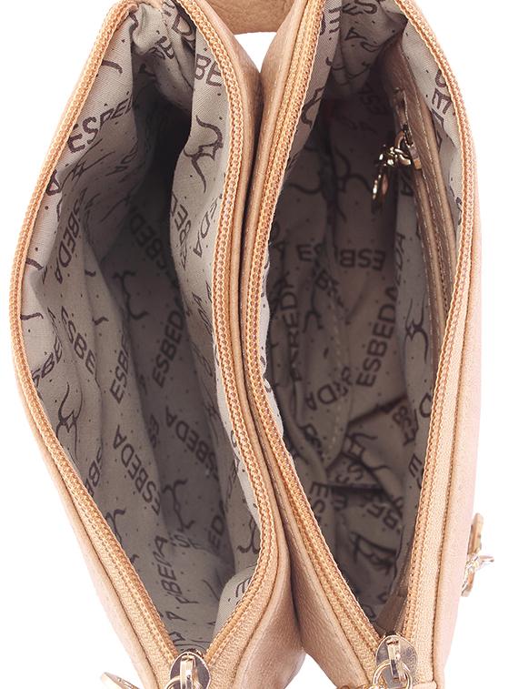 solid beige faux leather sling bag - 11438399 - Zoom Image - 3