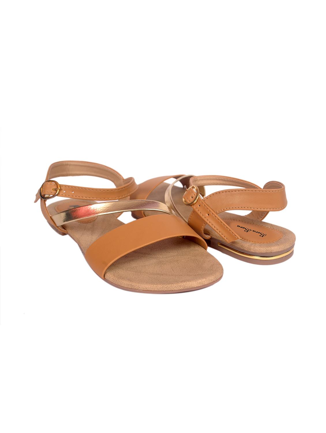 tan faux leather sandal - 11438590 - Zoom Image - 3