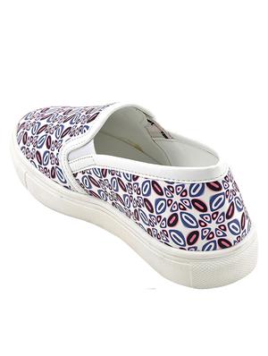 white printed plimsolls - 11442339 - Standard Image - 3