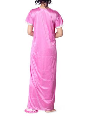 pink asymetric nighty & wrap gown - 1145286 - Standard Image - 3