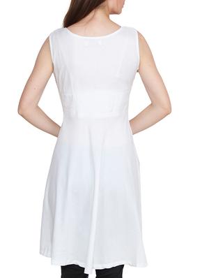 white rayon a-line kurta - 11474573 - Standard Image - 3