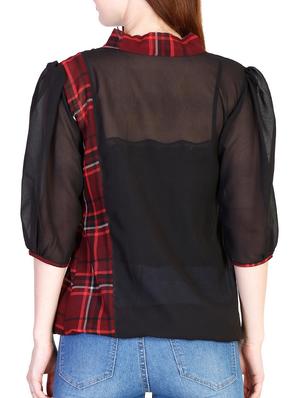 black georgette top - 11477623 - Standard Image - 3