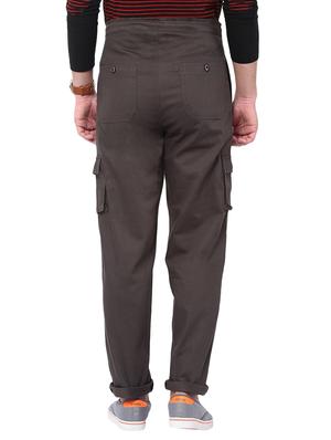 grey cotton cargos casual trousers - 11478583 - Standard Image - 3