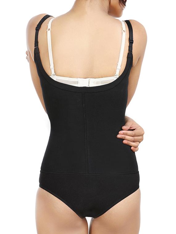 black cotton body suit shapewear - 11481434 - Zoom Image - 3