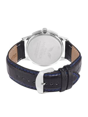black leatherette men analog watch - 11501993 - Standard Image - 3