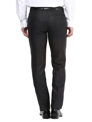 slim fit black formal trousers - 11509375 - Standard Image - 3