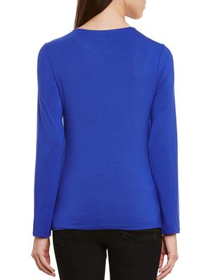 navy blue viscose regular tee - 11511058 - Standard Image - 3