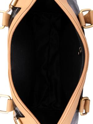 black leatherette textured handbag - 11512621 - Standard Image - 3