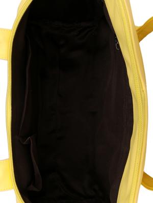 solid yellow leatherette handbag - 11512623 - Standard Image - 3