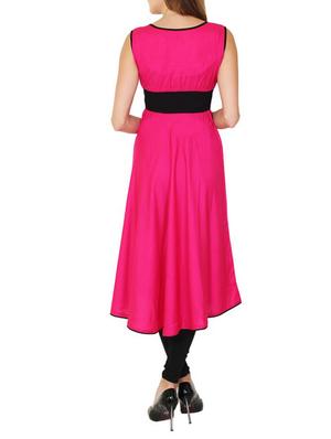 pink viscose flared kurta - 11514952 - Standard Image - 3