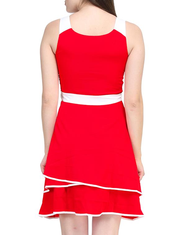 contrast detail layered dress - 11519433 - Zoom Image - 3
