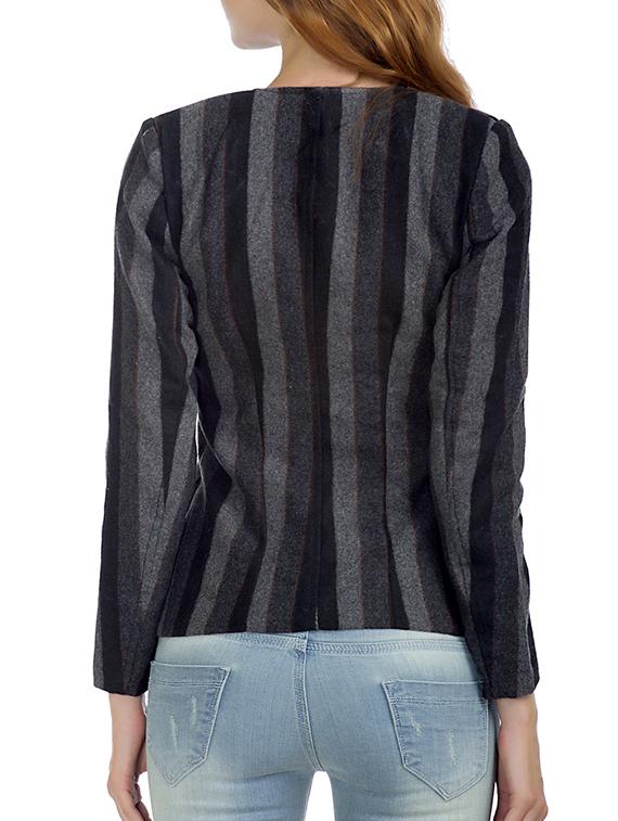 black and grey striped wool jacket - 11526324 - Zoom Image - 3