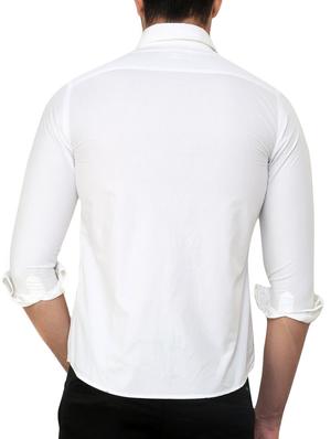 white printed cotton casual shirt - 11536279 - Standard Image - 3