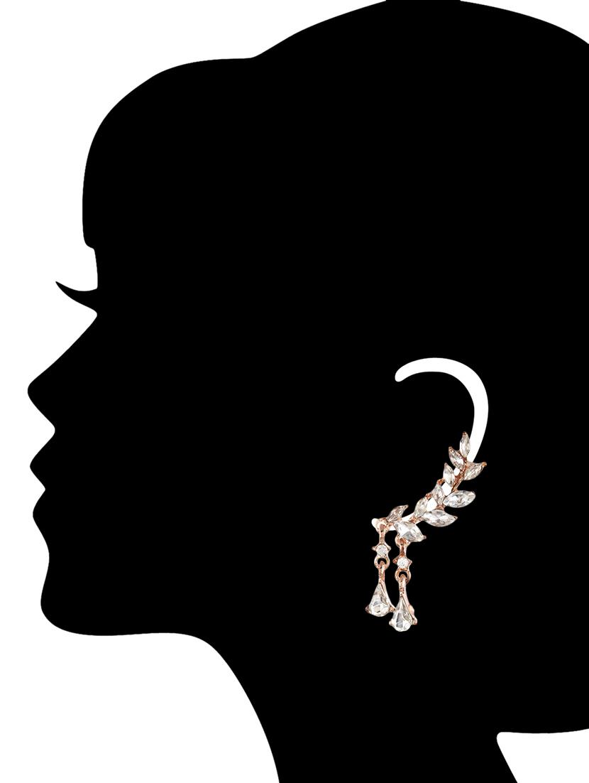 gold toned embellished metal earrings - 11538927 - Zoom Image - 3