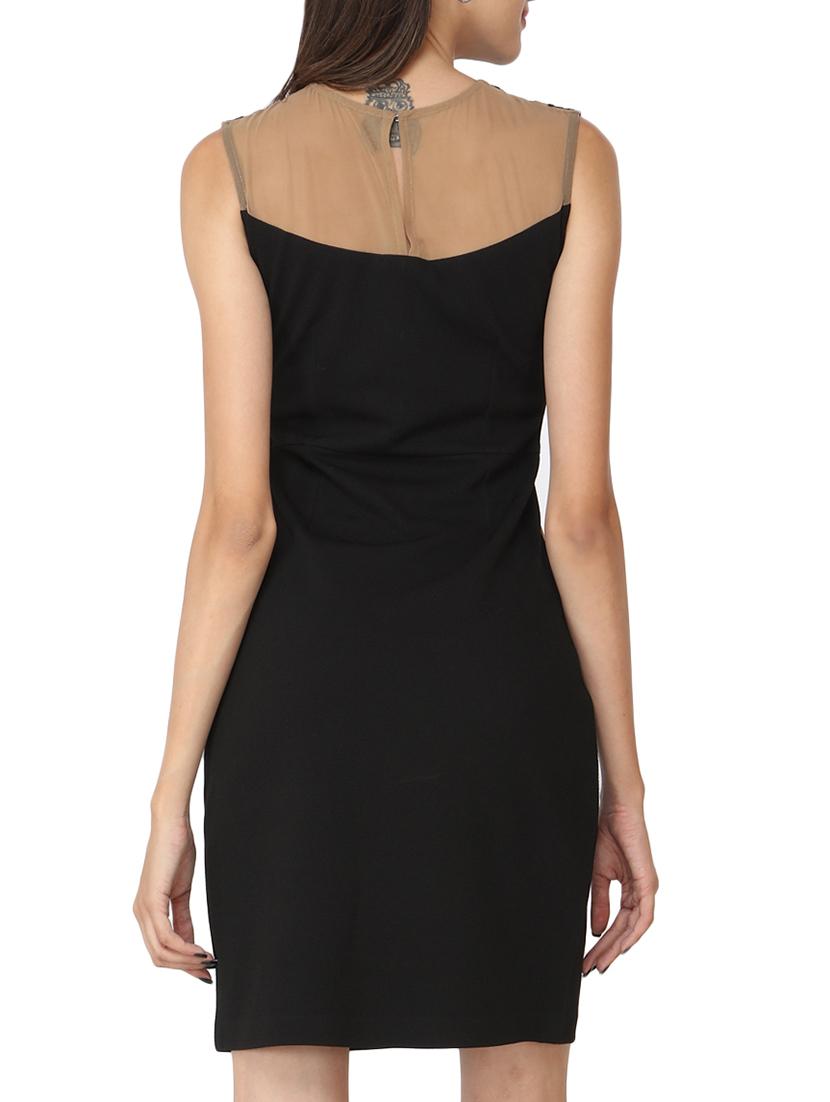 black polyester sheath dress - 11545666 - Zoom Image - 3