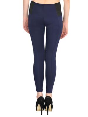 navy blue polyester jeggings - 11576179 - Standard Image - 3