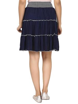 dark blue cotton skirt - 11586262 - Standard Image - 3