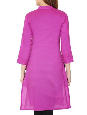 pink cotton kurta - 11588752 - Standard Image - 3