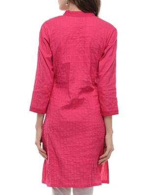 pink cotton kurta - 11588787 - Standard Image - 3