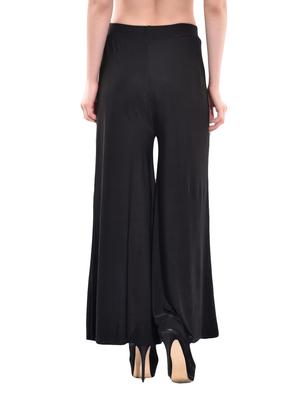 black polyester palazzos - 11593796 - Standard Image - 3