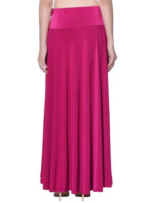 pink polyester flared skirts - 11593798 - Standard Image - 3