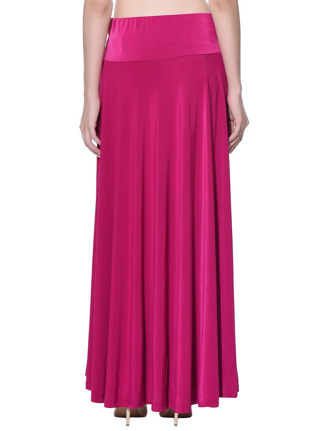 pink polyester flared skirts - 11593798 - Zoom Image - 3